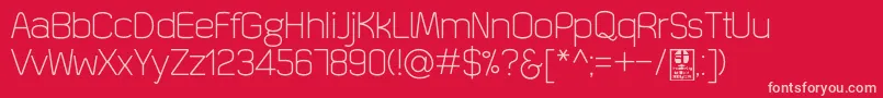QuizmaLightDemo-Schriftart – Rosa Schriften auf rotem Hintergrund