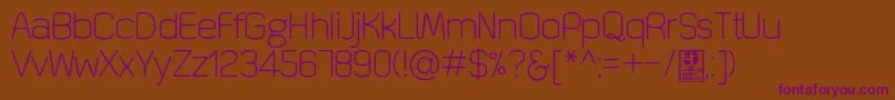 QuizmaLightDemo Font – Purple Fonts on Brown Background