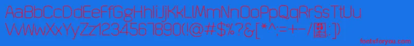 Шрифт QuizmaLightDemo – красные шрифты на синем фоне