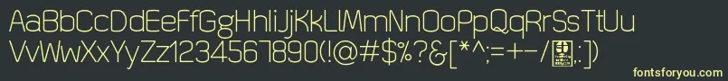 QuizmaLightDemo Font – Yellow Fonts on Black Background