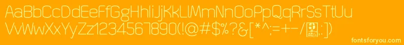 QuizmaLightDemo Font – Yellow Fonts on Orange Background