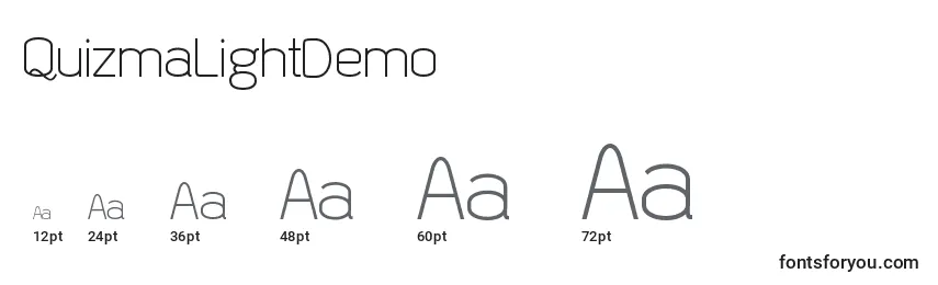 QuizmaLightDemo Font Sizes