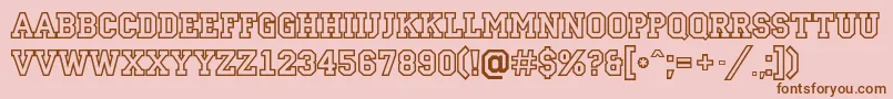 ACampusotl Font – Brown Fonts on Pink Background
