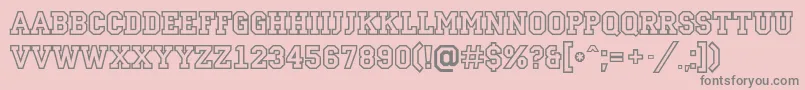ACampusotl Font – Gray Fonts on Pink Background