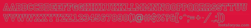 ACampusotl Font – Gray Fonts on Red Background