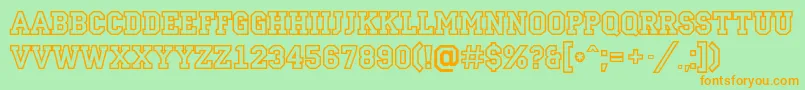 More about ACampusotl Font ACampusotl Font – Orange Fonts on Green Background