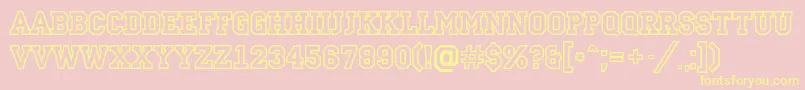 ACampusotl Font – Yellow Fonts on Pink Background