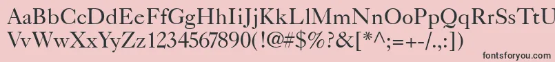 Caslon540 Font – Black Fonts on Pink Background