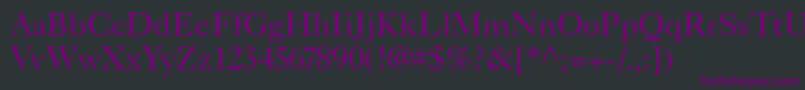 Caslon540 Font – Purple Fonts on Black Background