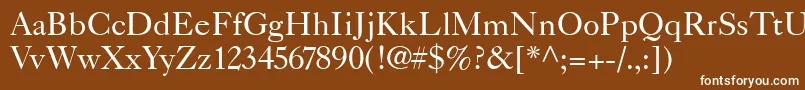Caslon540 Font – White Fonts on Brown Background