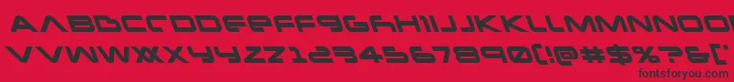 Шрифт Newmarsleft – чёрные шрифты на красном фоне