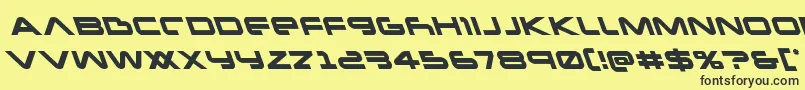 Newmarsleft Font – Black Fonts on Yellow Background