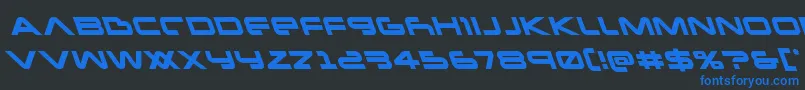 Newmarsleft Font – Blue Fonts on Black Background