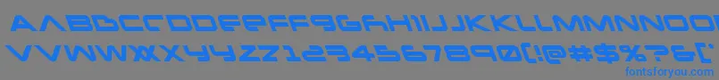 フォントNewmarsleft – 灰色の背景に青い文字