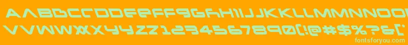 Newmarsleft Font – Green Fonts on Orange Background