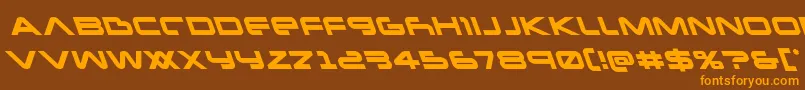 Newmarsleft Font – Orange Fonts on Brown Background