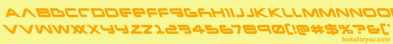 Newmarsleft Font – Orange Fonts on Yellow Background