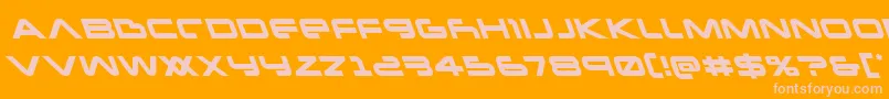 Newmarsleft Font – Pink Fonts on Orange Background