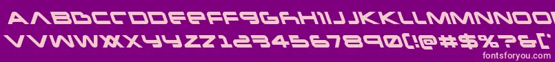 Newmarsleft Font – Pink Fonts on Purple Background