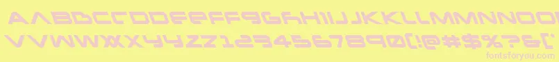 Newmarsleft Font – Pink Fonts on Yellow Background