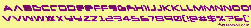 Newmarsleft Font – Purple Fonts on Yellow Background
