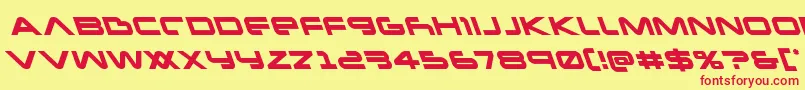 Newmarsleft Font – Red Fonts on Yellow Background