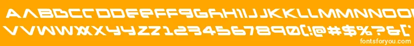 Fonte Newmarsleft – fontes brancas em um fundo laranja