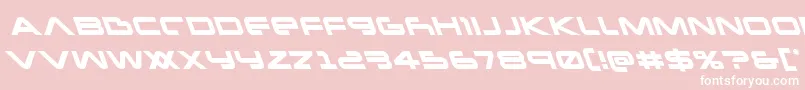 Newmarsleft-Schriftart – Weiße Schriften auf rosa Hintergrund