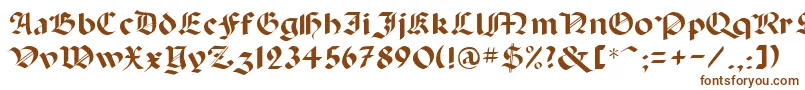 Шрифт PaganiniRegular – коричневые шрифты на белом фоне