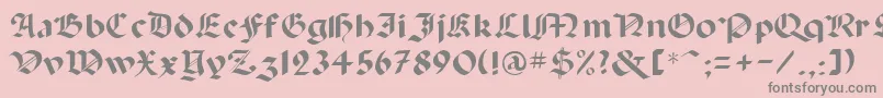 フォントPaganiniRegular – ピンクの背景に灰色の文字