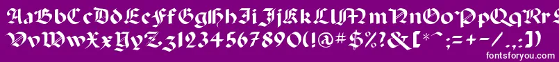 PaganiniRegular Font – White Fonts on Purple Background