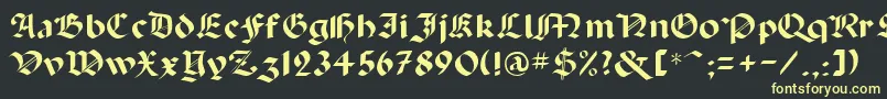 PaganiniRegular Font – Yellow Fonts on Black Background