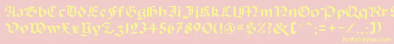 PaganiniRegular Font – Yellow Fonts on Pink Background