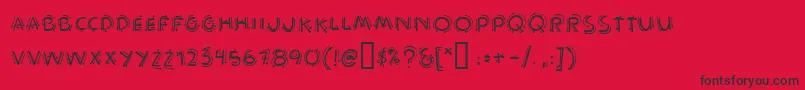 フォントOperatinginstructions – 赤い背景に黒い文字