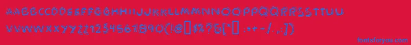 Operatinginstructions Font – Blue Fonts on Red Background