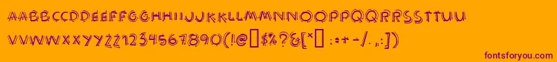 Operatinginstructions Font – Purple Fonts on Orange Background