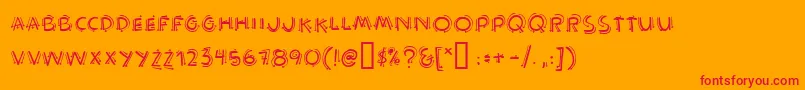 Operatinginstructions Font – Red Fonts on Orange Background