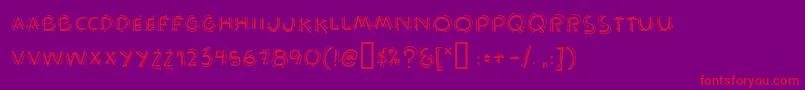 フォントOperatinginstructions – 紫の背景に赤い文字