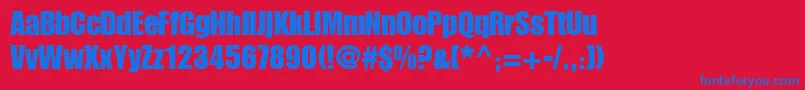 Genuine Font – Blue Fonts on Red Background