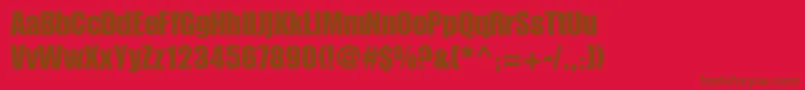 Genuine Font – Brown Fonts on Red Background