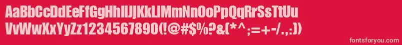 Genuine Font – Pink Fonts on Red Background
