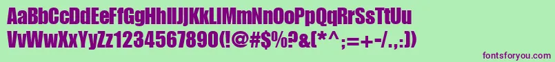 Genuine Font – Purple Fonts on Green Background