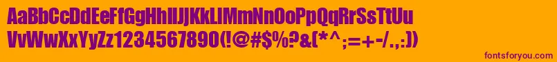 Genuine Font – Purple Fonts on Orange Background