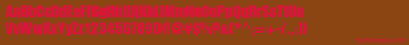 Genuine Font – Red Fonts on Brown Background