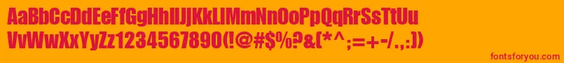 Genuine Font – Red Fonts on Orange Background