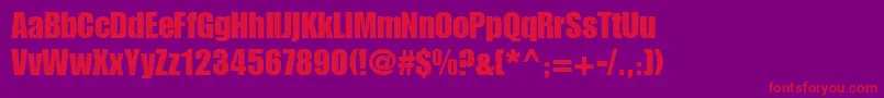 Genuine Font – Red Fonts on Purple Background