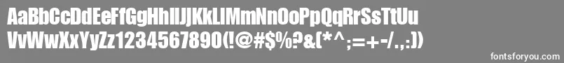 Genuine Font – White Fonts on Gray Background