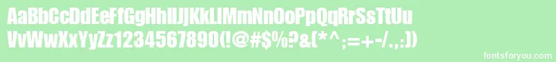 Genuine Font – White Fonts on Green Background