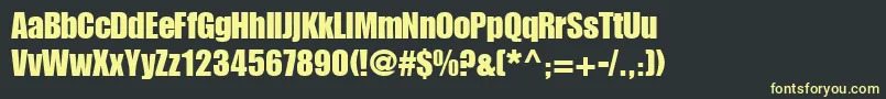 Genuine Font – Yellow Fonts on Black Background