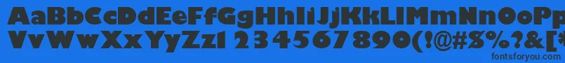 GimletblacksskBold Font – Black Fonts on Blue Background
